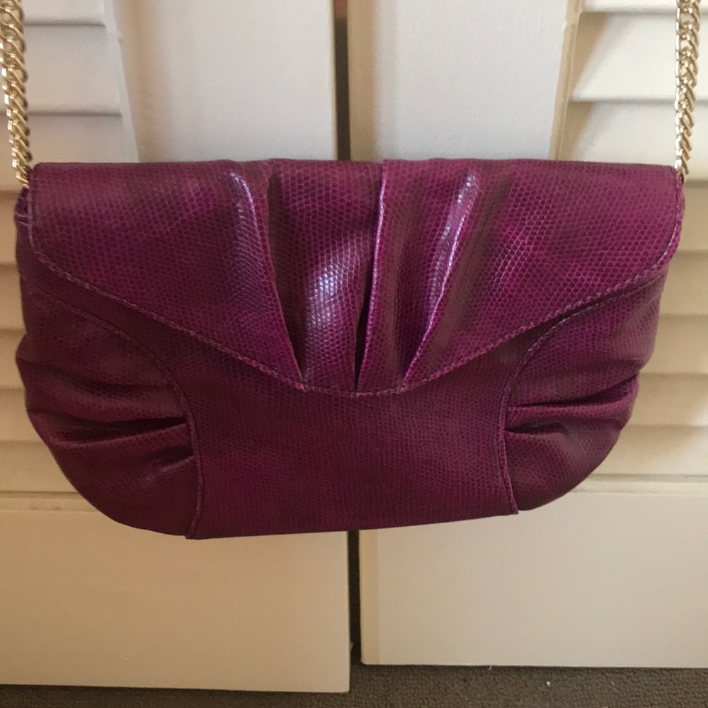 Liz Claiborne purple purse clutch or cross body